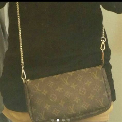 gold chain for louis vuitton pochette|Louis Vuitton Pochette wallet.